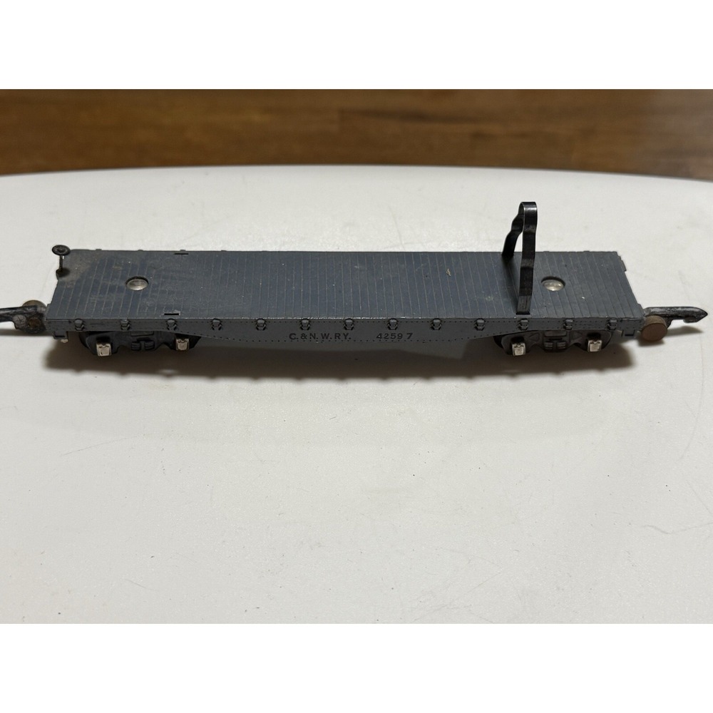American Flyer PA 9952 S Scale C&N.W.R.Y. 4259 Logging Flat Metal Car